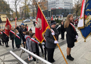 Poczet sztandarowy- Święto Niepodległości.