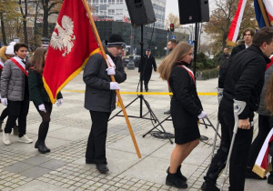 Poczet sztandarowy- Święto Niepodległości.