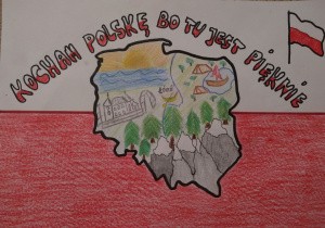 Plakat "Kocham Polskę, bo jest piękna"
