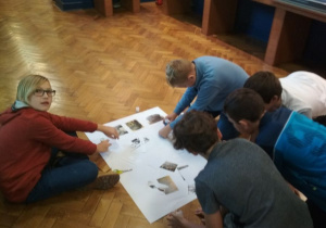 Lekcja muzealna w Muzeum Tradycji Niepodległościowych.