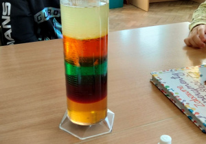 Uczeń obserwuje przebieg eksperymentu
