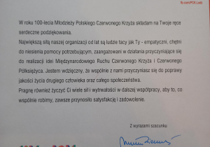 list gratulacyjny