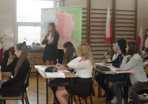 Inscenizacja w wykonaniu klas siódmych.
