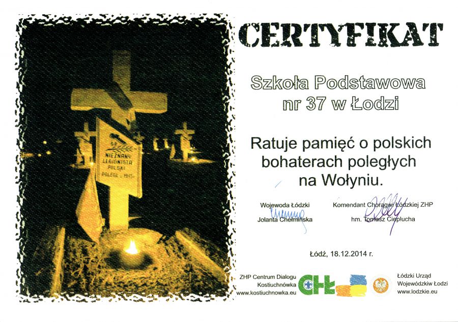 Certyfikat-Wołyń