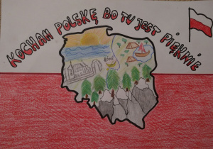 Plakat "Kocham Polskę, bo jest piękna"