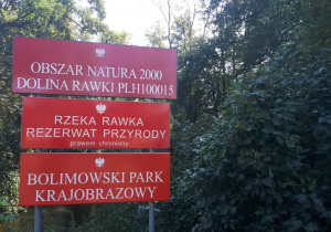Tablice Bolimowskiego Parku Krajobrazowego