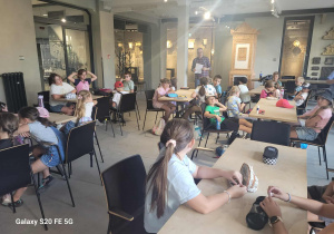 Uczniowie na warsztatach w Lapidarium