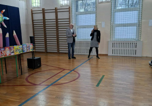 Pani Dyrektor wita naszego gościa