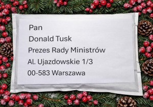 Kartki w zaadresowanej kopercie