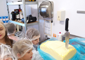 Wielka kostka masła w Fabryce